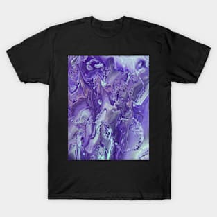 Royal and Mint Acrylic Pour T-Shirt